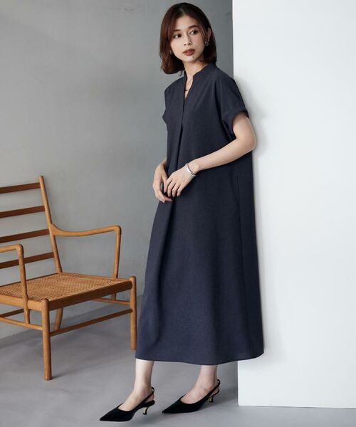 UNTITLED / アンタイトル ミニ丈・ひざ丈ワンピース | 【オンオフ両用/はっ水】リラククールワンピース | 詳細3