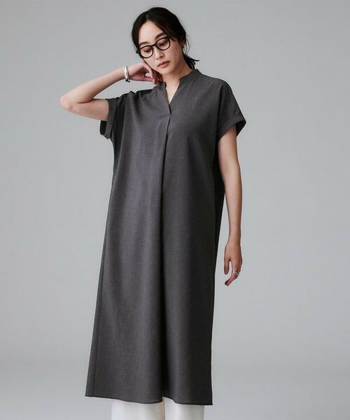 UNTITLED / アンタイトル ミニ丈・ひざ丈ワンピース | 【オンオフ両用/はっ水】リラククールワンピース | 詳細4