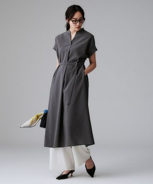 UNTITLED / アンタイトル ミニ丈・ひざ丈ワンピース | 【オンオフ両用/はっ水】リラククールワンピース | 詳細6