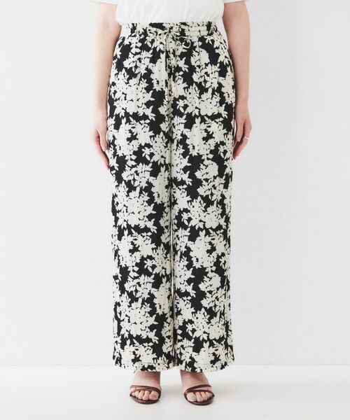 UNTITLED / アンタイトル パンツ | 【ウエストゴム/ワイド/柄】モノトーンフラワーパンツ | 詳細10