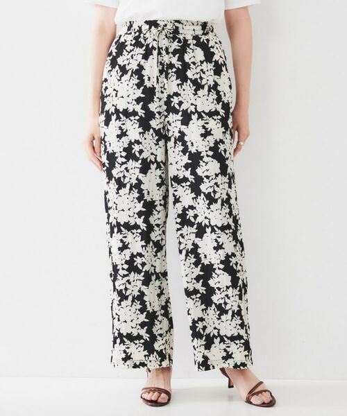 UNTITLED / アンタイトル パンツ | 【ウエストゴム/ワイド/柄】モノトーンフラワーパンツ | 詳細6