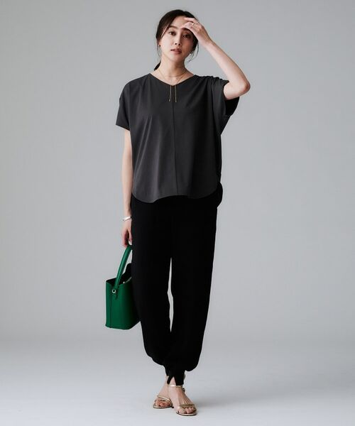 UNTITLED / アンタイトル パンツ | 【吸水速乾/ウエストゴム】バックサテン ジョグパンツ | 詳細5