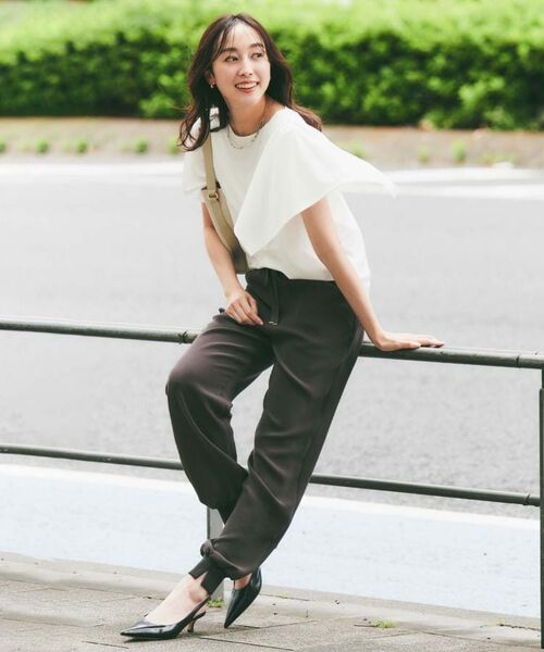 UNTITLED / アンタイトル パンツ | 【吸水速乾/ウエストゴム】バックサテン ジョグパンツ | 詳細7