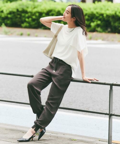 UNTITLED / アンタイトル パンツ | 【吸水速乾/ウエストゴム】バックサテン ジョグパンツ | 詳細8