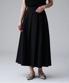 UNTITLED / アンタイトル ロング・マキシ丈スカート | 【はっ水/ナイロン/後ろウエストゴム】タスランフレアスカート