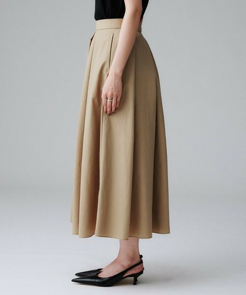 UNTITLED / アンタイトル ロング・マキシ丈スカート | 【はっ水/ナイロン/後ろウエストゴム】タスランフレアスカート | 詳細11