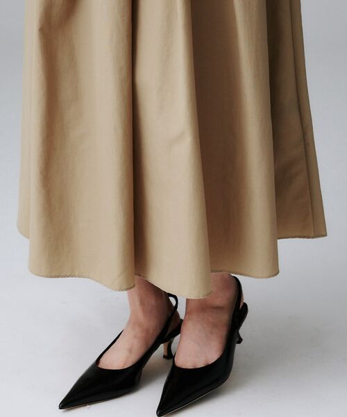 UNTITLED / アンタイトル ロング・マキシ丈スカート | 【はっ水/ナイロン/後ろウエストゴム】タスランフレアスカート | 詳細16