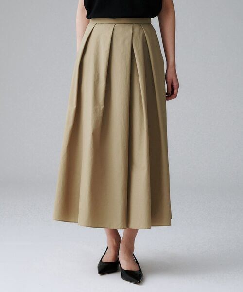 UNTITLED / アンタイトル ロング・マキシ丈スカート | 【はっ水/ナイロン/後ろウエストゴム】タスランフレアスカート | 詳細6