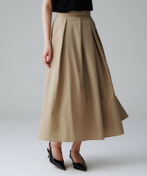 UNTITLED / アンタイトル ロング・マキシ丈スカート | 【はっ水/ナイロン/後ろウエストゴム】タスランフレアスカート | 詳細7