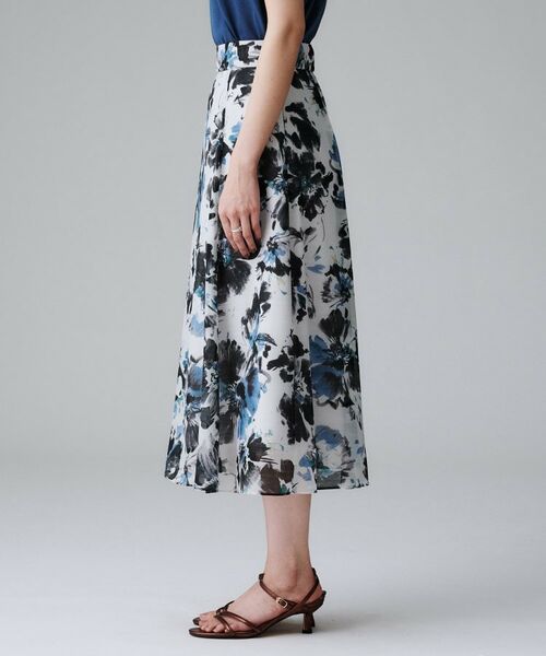 UNTITLED / アンタイトル ロング・マキシ丈スカート | 【シアー/後ろウエストゴム/花柄】ペイントフラワースカート | 詳細11