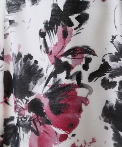 UNTITLED / アンタイトル ロング・マキシ丈スカート | 【シアー/後ろウエストゴム/花柄】ペイントフラワースカート | 詳細5