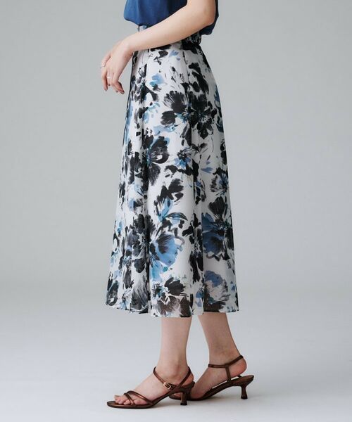 UNTITLED / アンタイトル ロング・マキシ丈スカート | 【シアー/後ろウエストゴム/花柄】ペイントフラワースカート | 詳細7