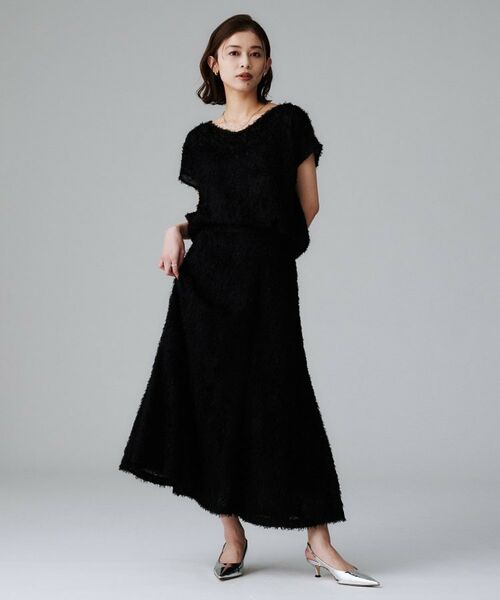 UNTITLED / アンタイトル ロング・マキシ丈スカート | 【セットアップ可/後ろウエストゴム】フェザーマーメイドスカート | 詳細11