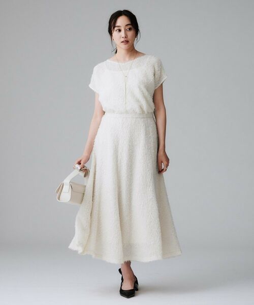 UNTITLED / アンタイトル ロング・マキシ丈スカート | 【セットアップ可/後ろウエストゴム】フェザーマーメイドスカート | 詳細4