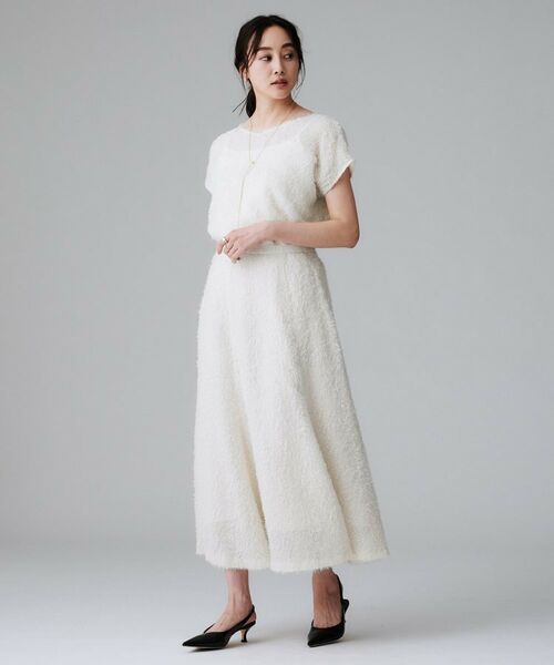 UNTITLED / アンタイトル ロング・マキシ丈スカート | 【セットアップ可/後ろウエストゴム】フェザーマーメイドスカート | 詳細5