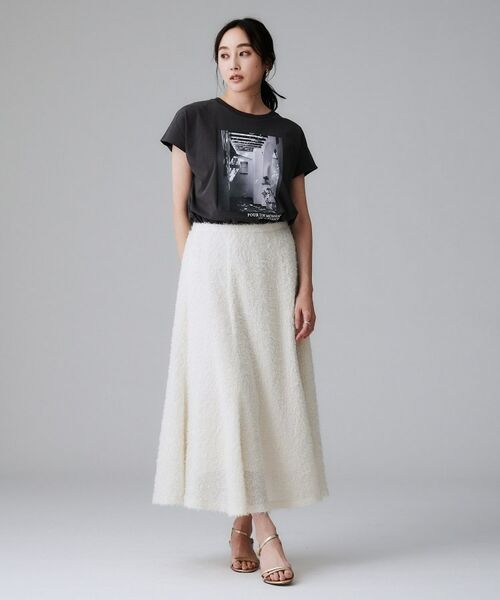 UNTITLED / アンタイトル ロング・マキシ丈スカート | 【セットアップ可/後ろウエストゴム】フェザーマーメイドスカート | 詳細6