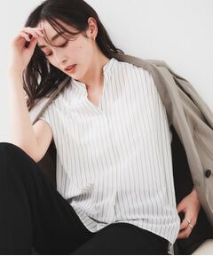 UNTITLED / アンタイトル シャツ・ブラウス | 【洗える/スキッパー】フレンチスリーブシアーブラウス