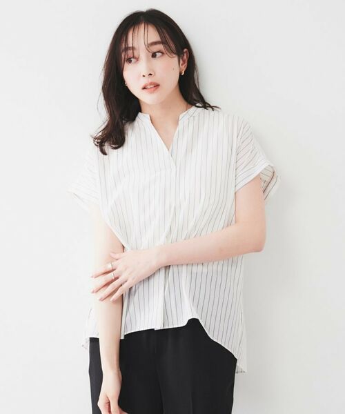 UNTITLED / アンタイトル シャツ・ブラウス | 【洗える/スキッパー】フレンチスリーブシアーブラウス | 詳細11