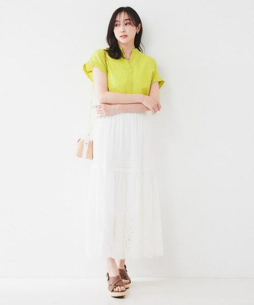 UNTITLED / アンタイトル シャツ・ブラウス | 【洗える/スキッパー】フレンチスリーブシアーブラウス | 詳細8