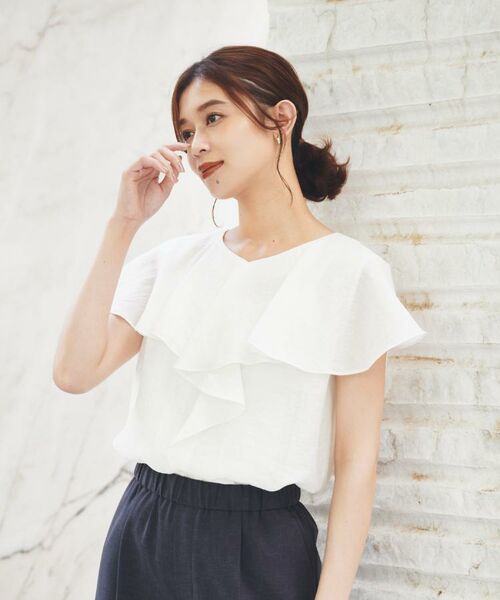 UNTITLED / アンタイトル シャツ・ブラウス | 【きれいめ/洗える/フリル】ラッフルシアーブラウス | 詳細2