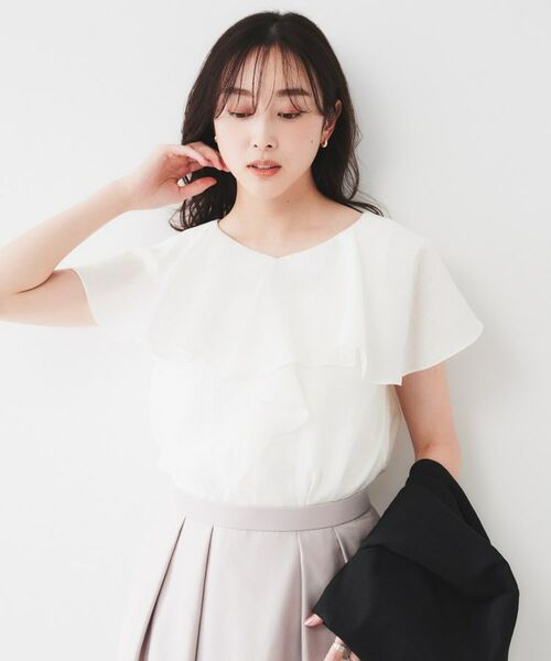 UNTITLED / アンタイトル シャツ・ブラウス | 【きれいめ/洗える/フリル】ラッフルシアーブラウス | 詳細4