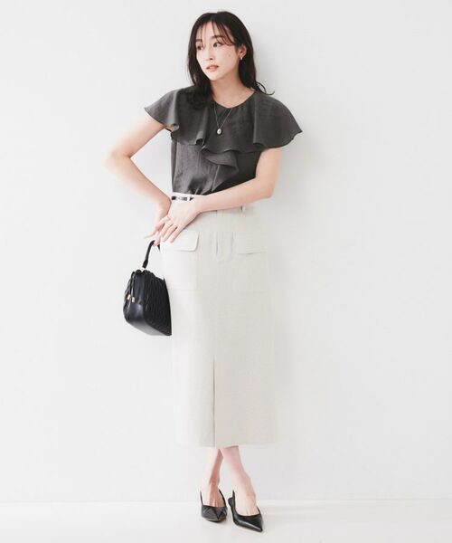 UNTITLED / アンタイトル シャツ・ブラウス | 【きれいめ/洗える/フリル】ラッフルシアーブラウス | 詳細9