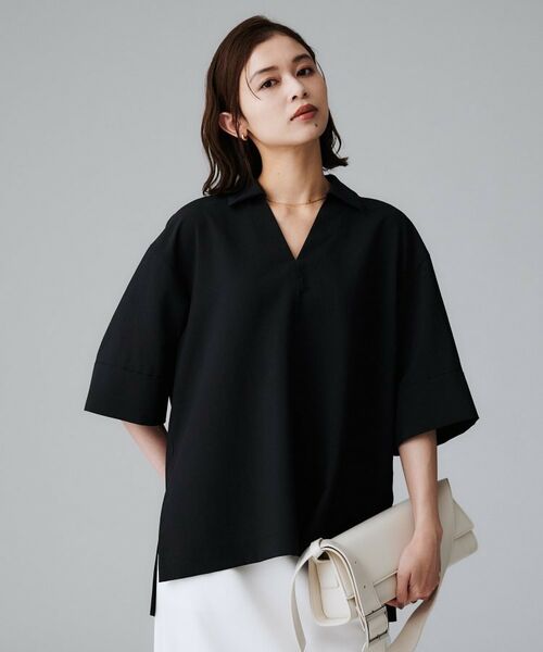 UNTITLED / アンタイトル シャツ・ブラウス | 【UVカット/接触冷感/吸水速乾/ゆったり】V開きネックシャツ | 詳細6