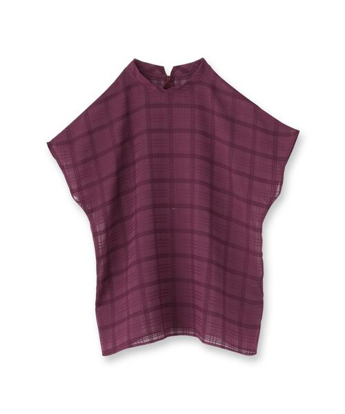 UNTITLED / アンタイトル シャツ・ブラウス | 【シアー】チェックスタンドネックブラウス | 詳細1