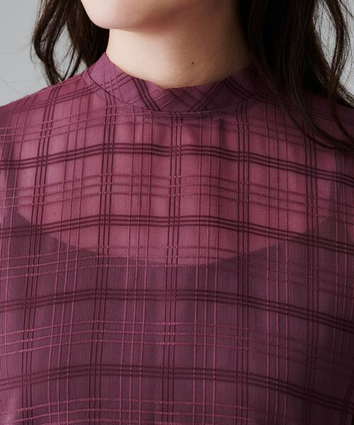 UNTITLED / アンタイトル シャツ・ブラウス | 【シアー】チェックスタンドネックブラウス | 詳細18