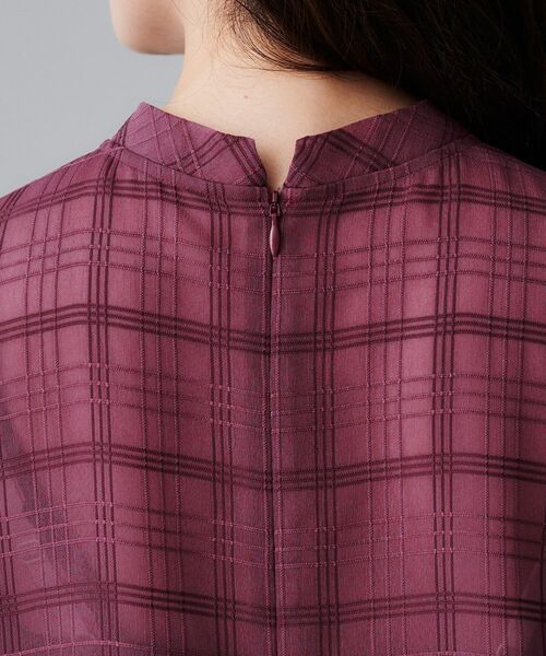 UNTITLED / アンタイトル シャツ・ブラウス | 【シアー】チェックスタンドネックブラウス | 詳細19