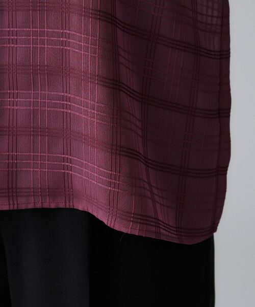 UNTITLED / アンタイトル シャツ・ブラウス | 【シアー】チェックスタンドネックブラウス | 詳細21