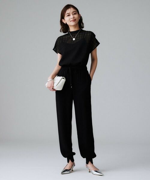 UNTITLED / アンタイトル シャツ・ブラウス | 【シアー】チェックスタンドネックブラウス | 詳細8