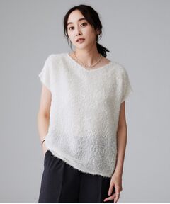 UNTITLED / アンタイトル シャツ・ブラウス | 【セットアップ可/トレンド】フェザーフレンチスリーブブラウス