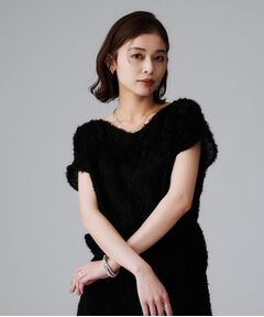 UNTITLED / アンタイトル シャツ・ブラウス | 【セットアップ可/トレンド】フェザーフレンチスリーブブラウス