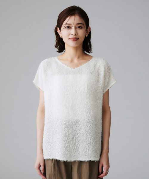 UNTITLED / アンタイトル シャツ・ブラウス | 【セットアップ可/トレンド】フェザーフレンチスリーブブラウス | 詳細13