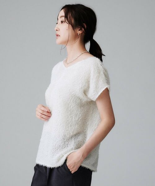 UNTITLED / アンタイトル シャツ・ブラウス | 【セットアップ可/トレンド】フェザーフレンチスリーブブラウス | 詳細3