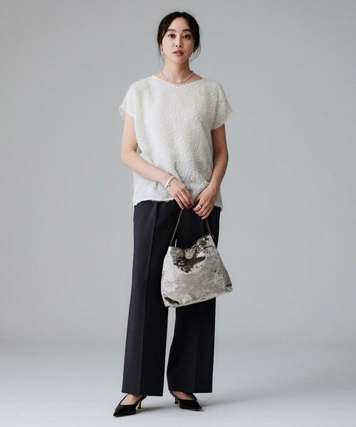 UNTITLED / アンタイトル シャツ・ブラウス | 【セットアップ可/トレンド】フェザーフレンチスリーブブラウス | 詳細4