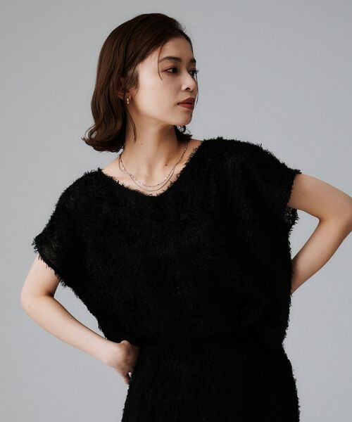 UNTITLED / アンタイトル シャツ・ブラウス | 【セットアップ可/トレンド】フェザーフレンチスリーブブラウス | 詳細8