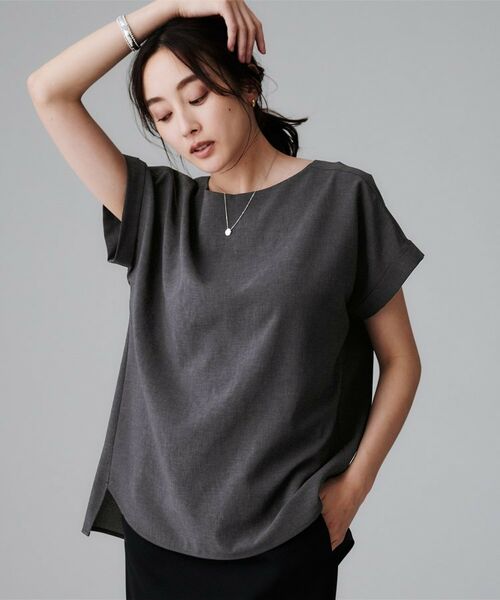 UNTITLED / アンタイトル シャツ・ブラウス | 【セットアップ可/はっ水/通勤】リラククール 半袖ブラウス | 詳細4