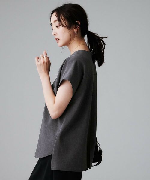 UNTITLED / アンタイトル シャツ・ブラウス | 【セットアップ可/はっ水/通勤】リラククール 半袖ブラウス | 詳細5