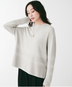 UNTITLED / アンタイトル ニット・セーター | 地柄パネルボーダープルオーバーニット