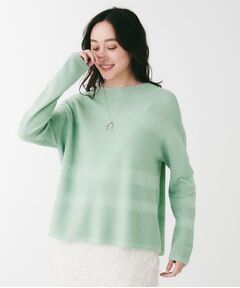 UNTITLED / アンタイトル ニット・セーター | 地柄パネルボーダープルオーバーニット