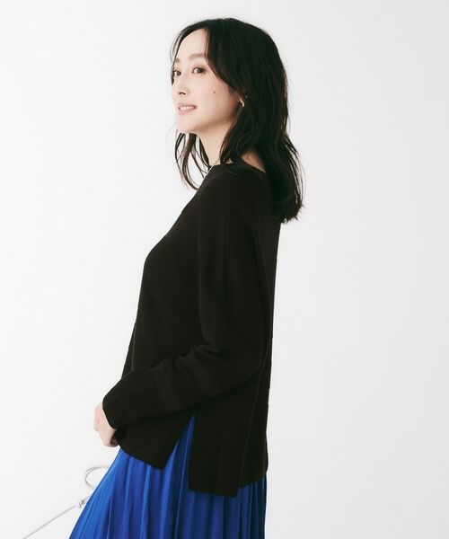 UNTITLED / アンタイトル ニット・セーター | 地柄パネルボーダープルオーバーニット | 詳細11