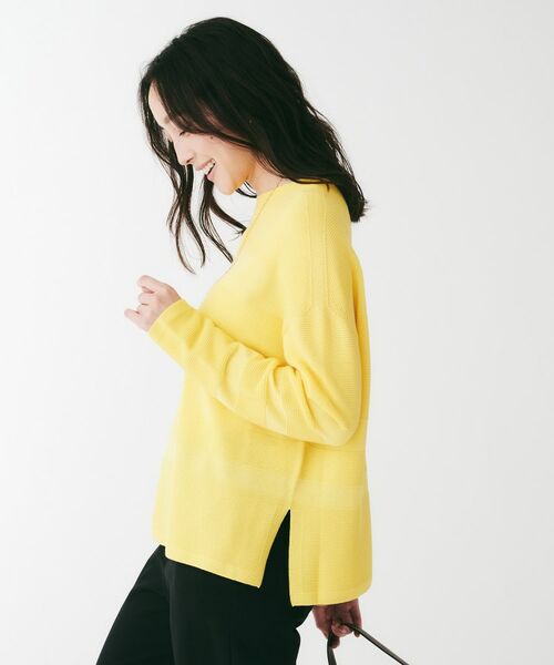 UNTITLED / アンタイトル ニット・セーター | 地柄パネルボーダープルオーバーニット | 詳細19