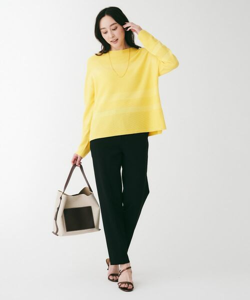 UNTITLED / アンタイトル ニット・セーター | 地柄パネルボーダープルオーバーニット | 詳細20