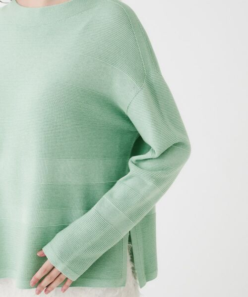 UNTITLED / アンタイトル ニット・セーター | 地柄パネルボーダープルオーバーニット | 詳細26