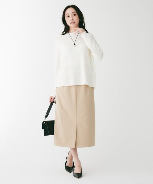 UNTITLED / アンタイトル ニット・セーター | 地柄パネルボーダープルオーバーニット | 詳細4