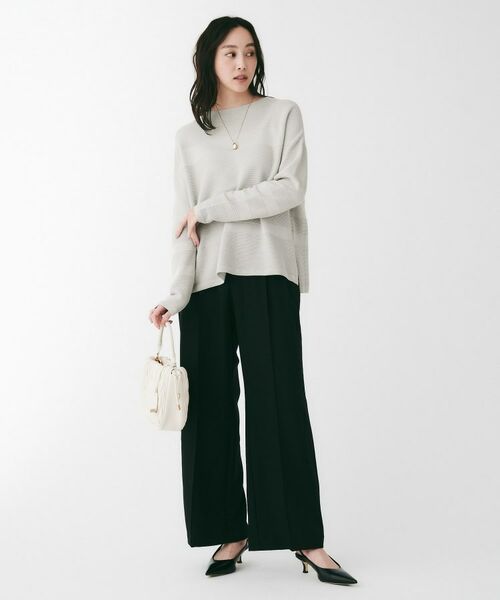 UNTITLED / アンタイトル ニット・セーター | 地柄パネルボーダープルオーバーニット | 詳細8