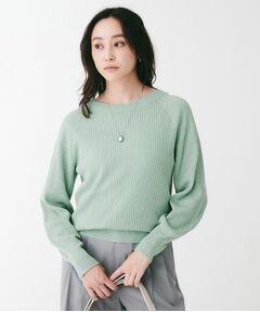 UNTITLED / アンタイトル ニット・セーター | 変形リブラグランスリーブニット