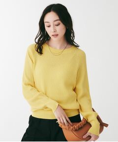 UNTITLED / アンタイトル ニット・セーター | 変形リブラグランスリーブニット